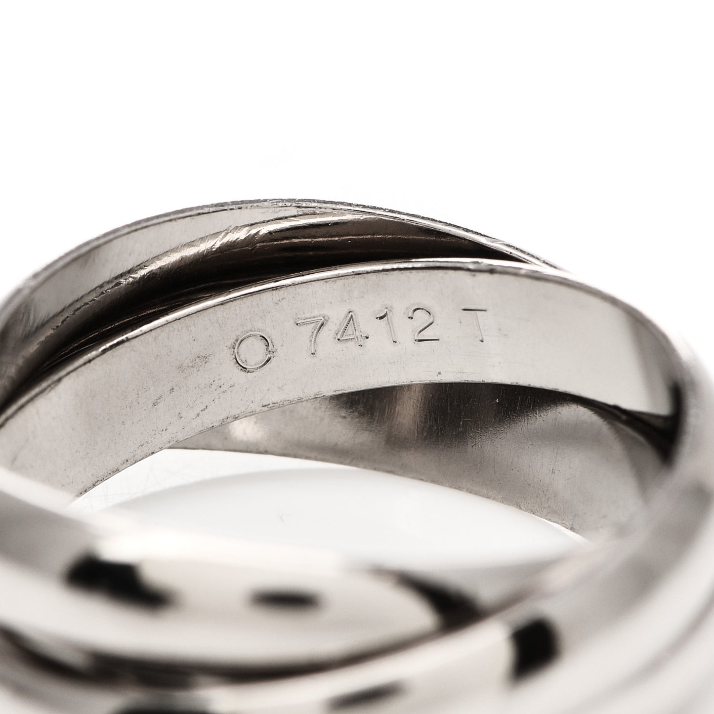 18K White Gold Classic Trinity Ring 52 6