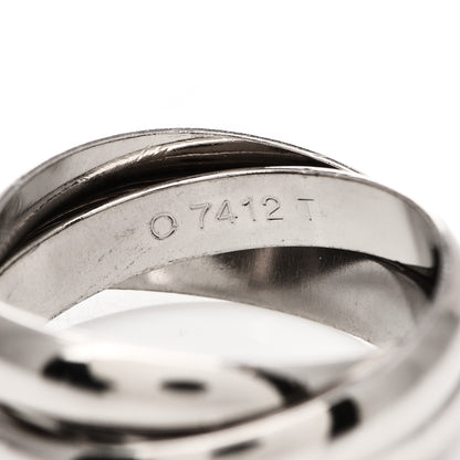 Cartier 18K White Gold Classic Trinity Ring 52 6 6 of 7