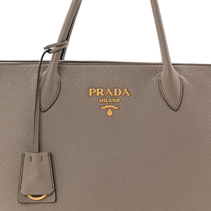 Prada Vitello Daino Zippered Tote Argilla 8 of 11