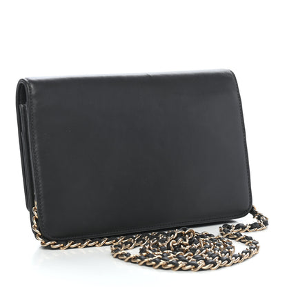 Chanel Lambskin Timeless CC Wallet On Chain WOC Grey 3 of 12