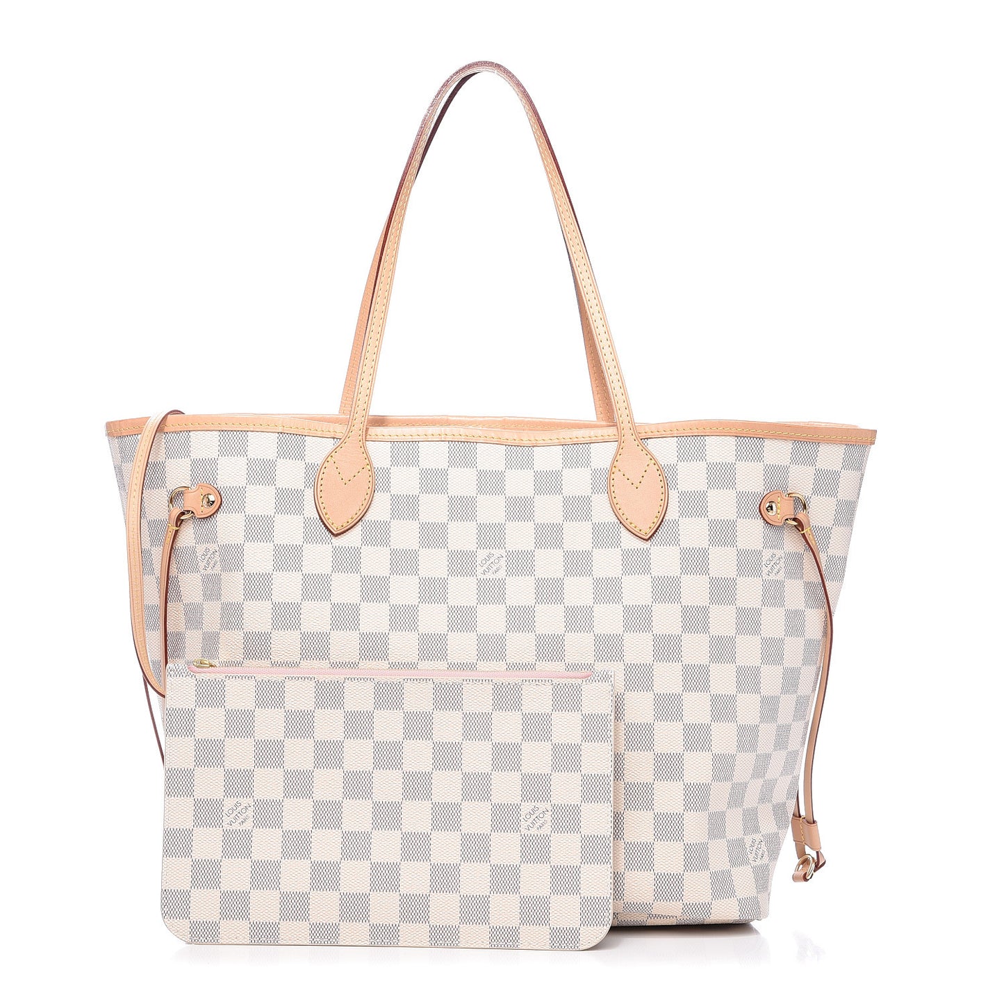 Damier Azur Neo Neverfull MM Rose Ballerine