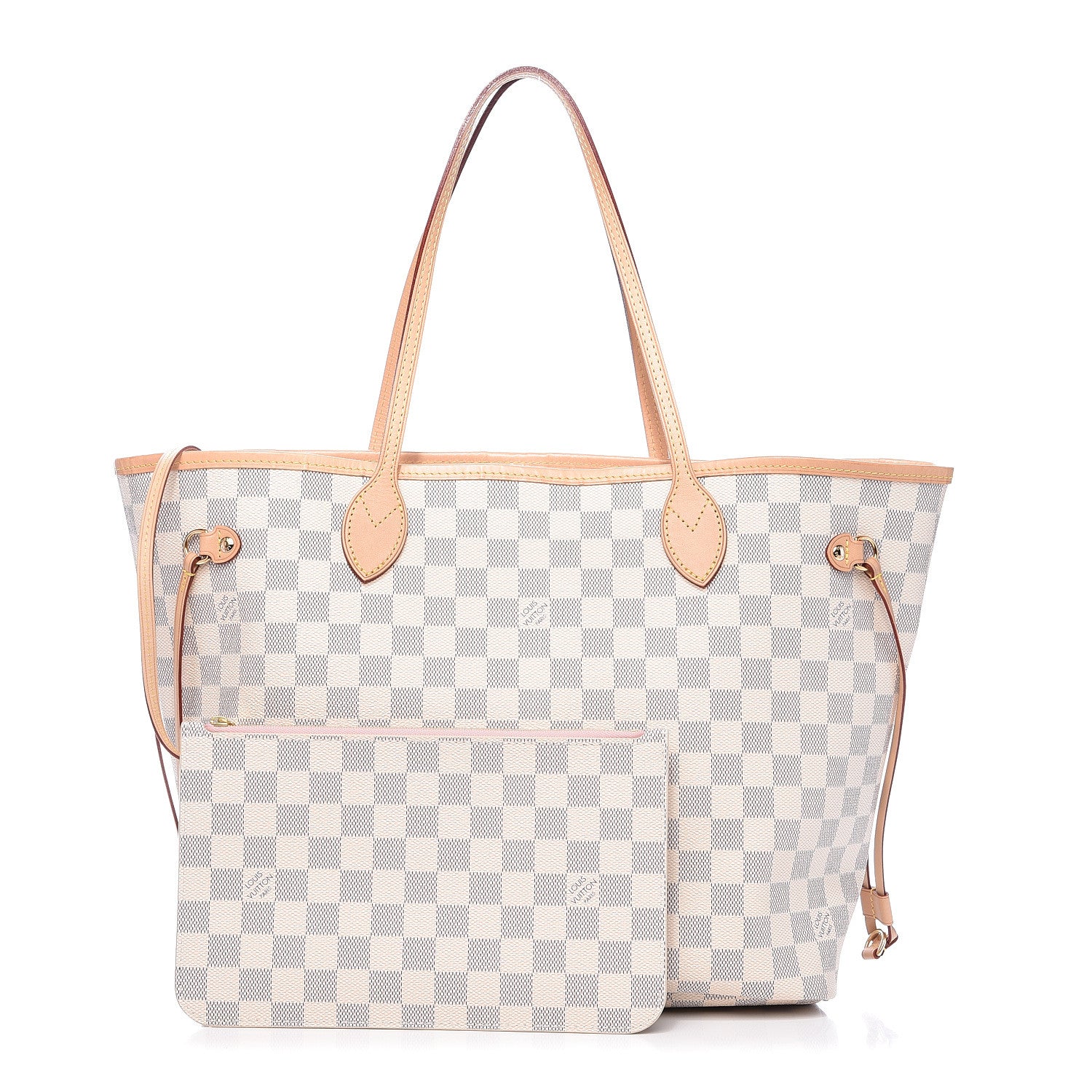 Louis Vuitton Damier Azur Neo Neverfull MM Rose Ballerine 1 of 15