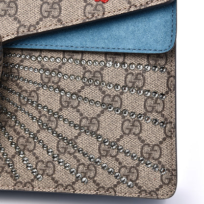 Gucci GG Supreme Monogram Angry Cat Embroidered Medium Dionysus Shoulder Bag Beige Ultramarine 10 of 11
