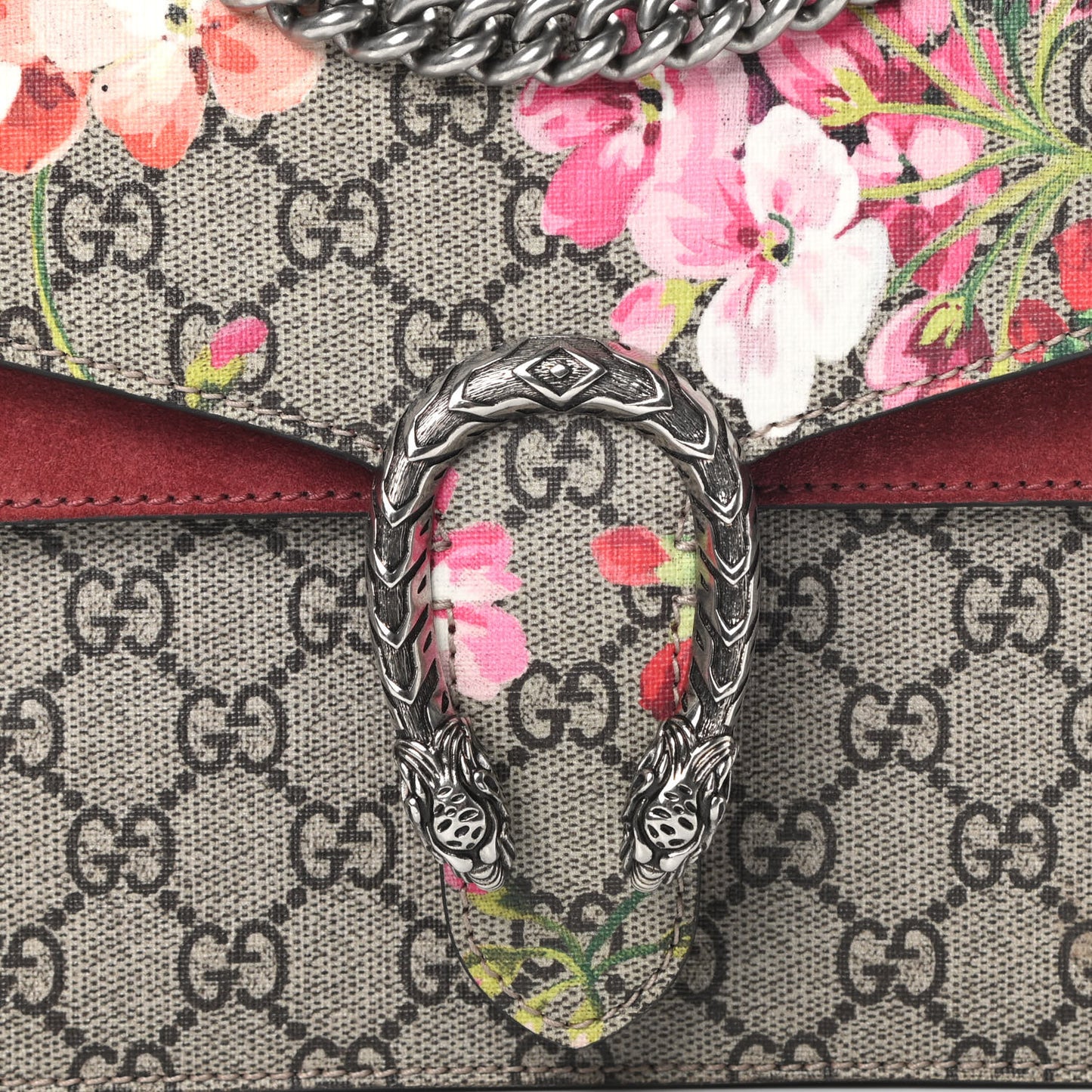 GG Supreme Monogram Blooms Mini Dionysus Shoulder Bag Beige Multicolor Dry Rose