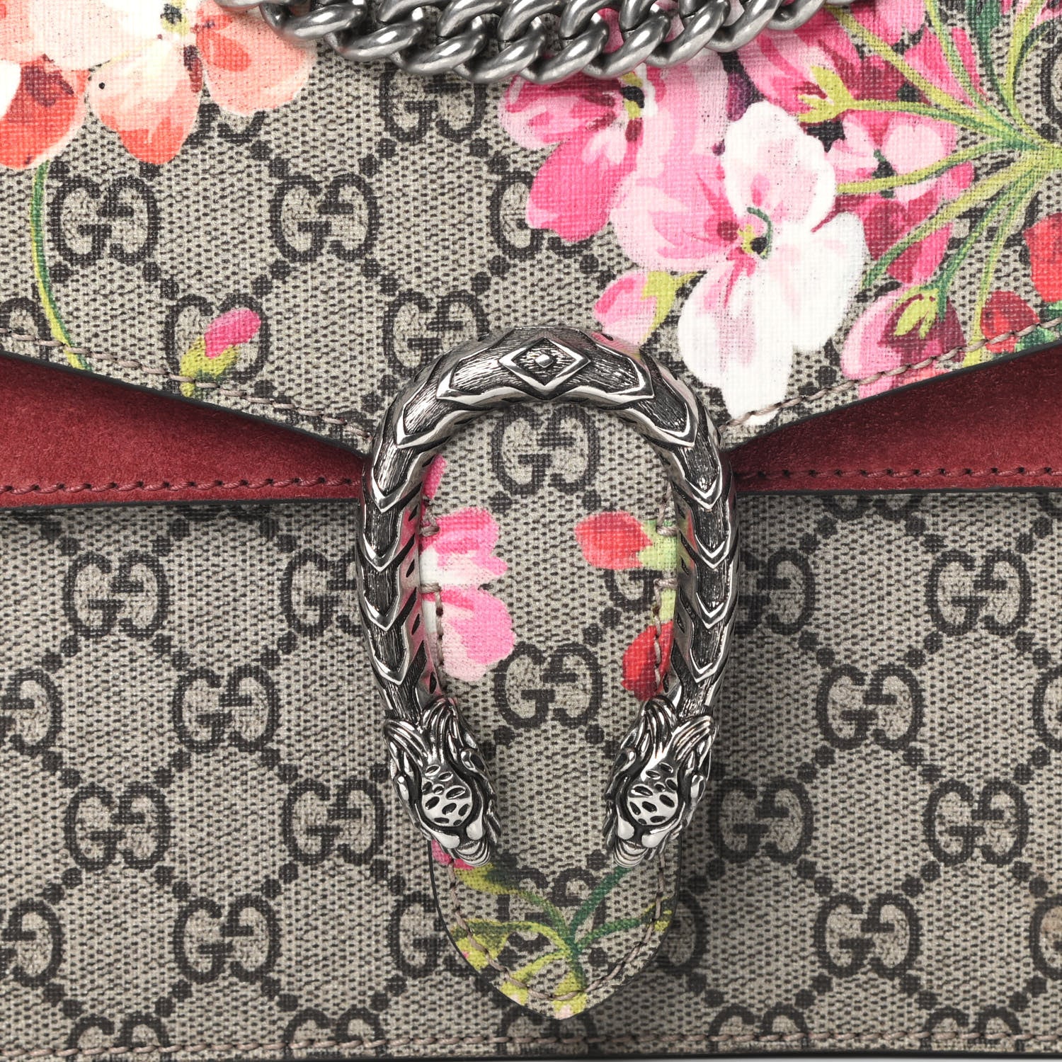 Gucci GG Supreme Monogram Blooms Mini Dionysus Shoulder Bag Beige Multicolor Dry Rose 9 of 15