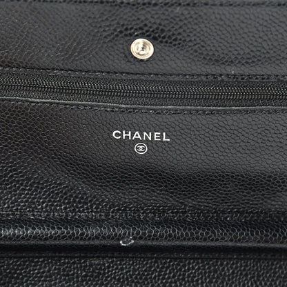 Chanel Caviar Quilted Wallet On Chain WOC Black 6 of 15