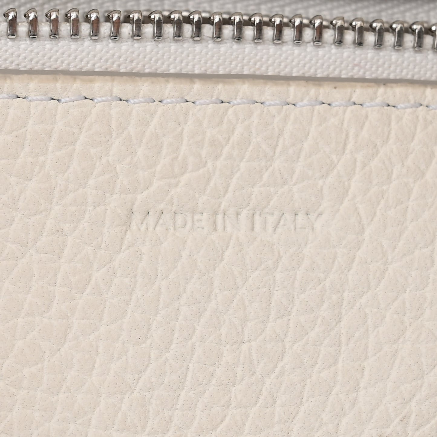 Supple Grained Calfskin Small Big Bag White