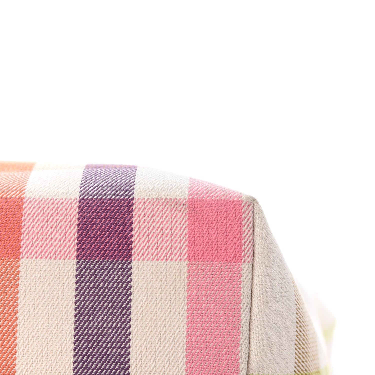 Burberry Check Tote White Brown Pink 8 of 14