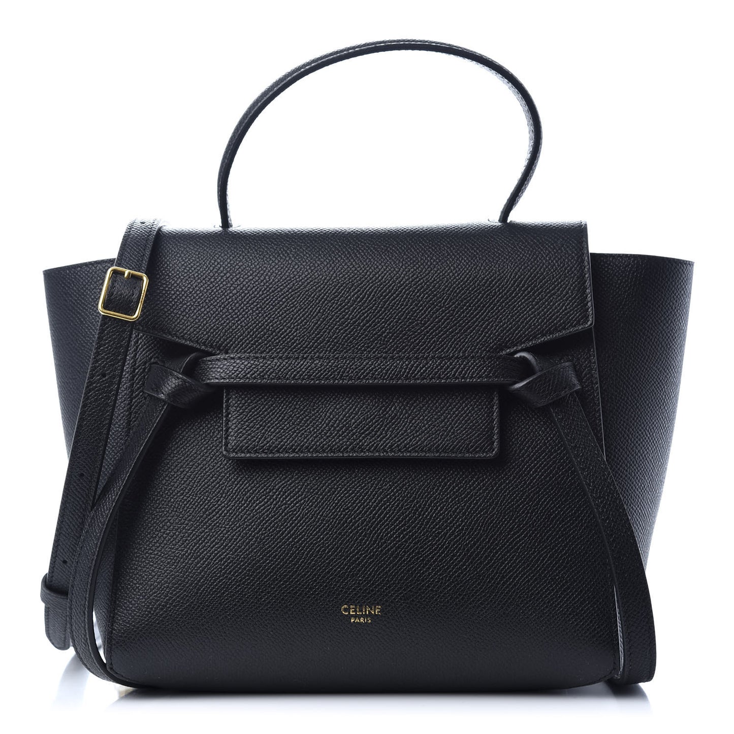 Grained Calfskin Nano Belt Bag Black