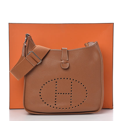 Hermes Taurillon Clemence Evelyne III GM Gold 13 of 13