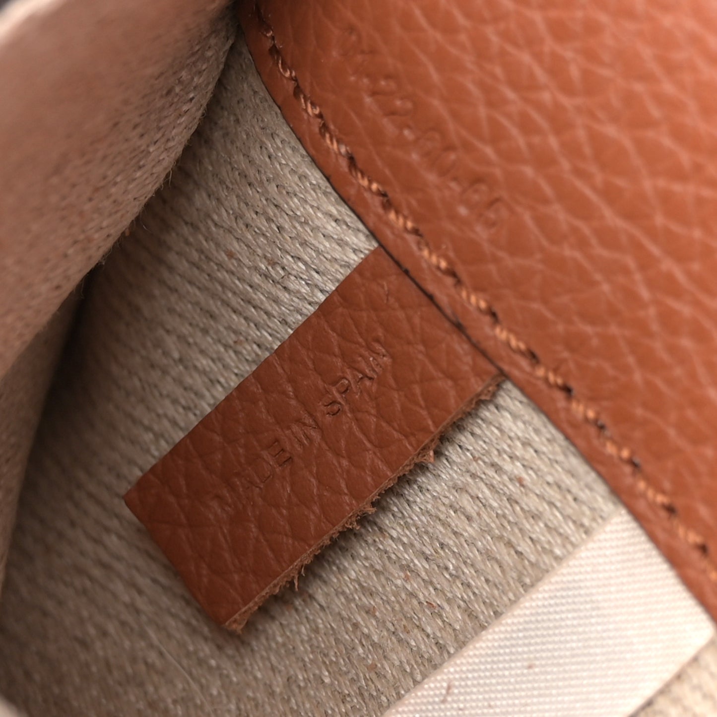 Raffia Small Grain Calfskin Medium Marcie Basket Tan