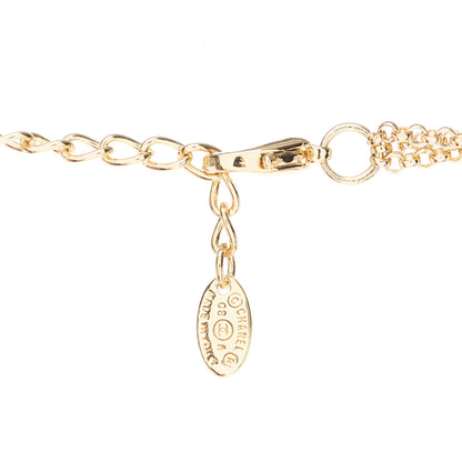 Chanel Glass Bead CC Chain Multi Strand Necklace Gold 5 of 5