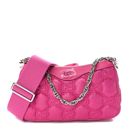 Gucci Nylon Calfskin Enamel GG Matelasse Chain Handbag Lovely 1 of 8