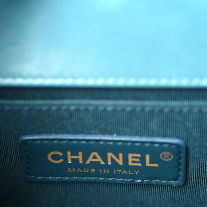 Chanel Shearling Calfskin Small Boy Flap Turquoise 6 of 12