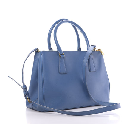 Prada Saffiano Small Galleria Double Zip Tote Cobalto 3 of 16