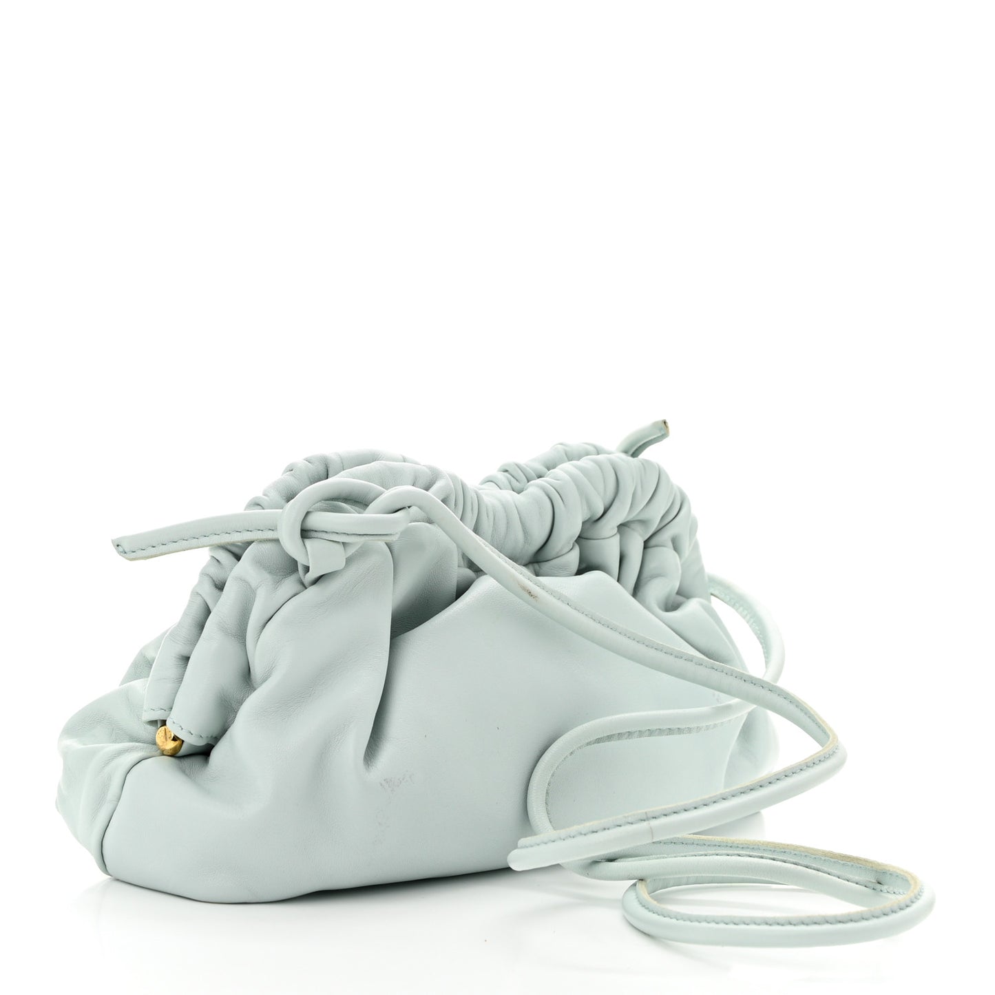 Lambskin Mini Cloud Clutch Seafoam