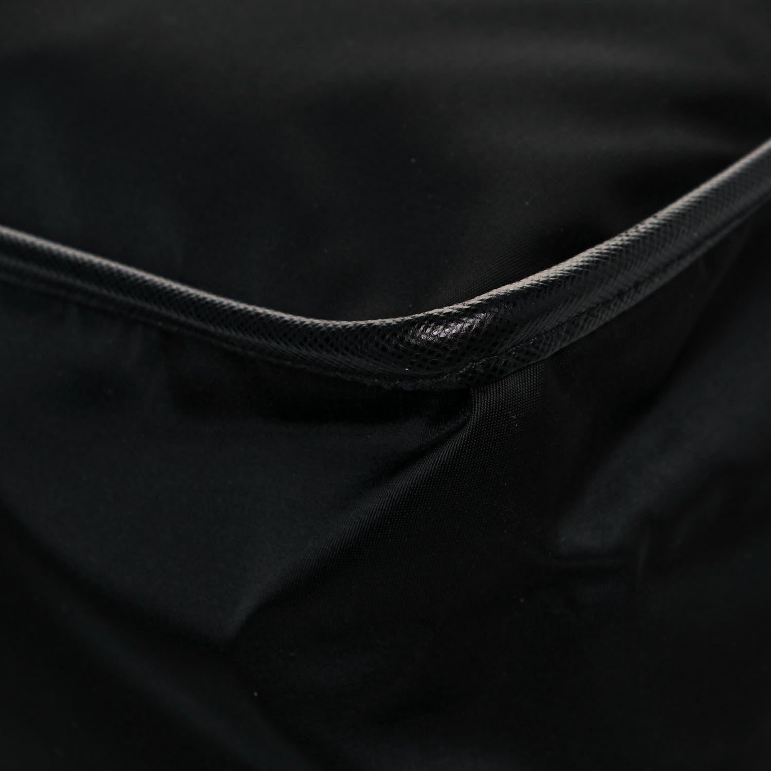 Prada Tessuto Nylon Saffiano Logo Messenger Bag Black 9 of 11
