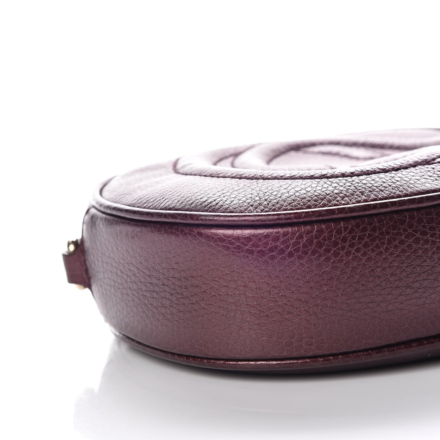 Metallic Cellarius Calfskin Mini Soho Chain Bag Classic Burgundy