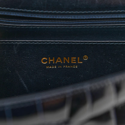 Chanel Alligator Jumbo Single Flap Dark Blue 6 of 10