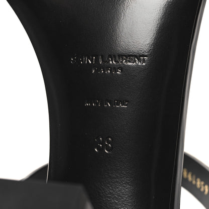 Saint Laurent Calfskin Cassandra 75 Sandals 38 Black 8 of 9