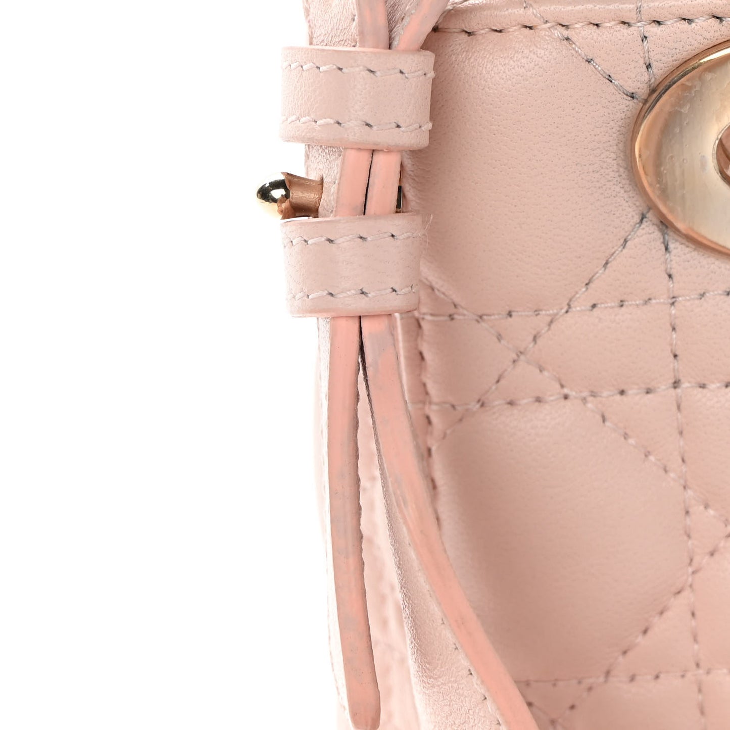 Lambskin Cannage Small Lucky Badges My Lady Dior Pink