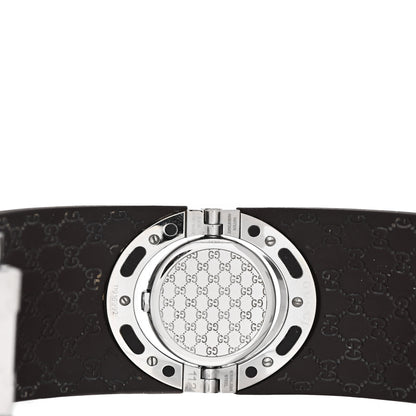 Gucci Stainless Steel Rubber Diamond Bezel 33mm Twirl Quartz Watch Brown 4 of 4