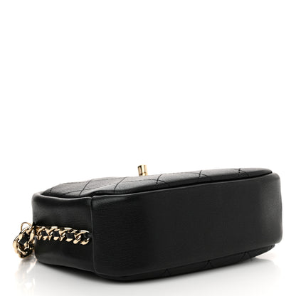 Chanel Goatskin Quilted Small Casual Trip Camera Case Black 4 of 10