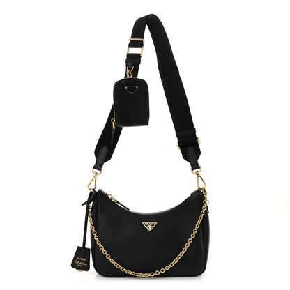 Prada Saffiano Lux Re-Edition 2005 Shoulder Bag Black 1 of 11