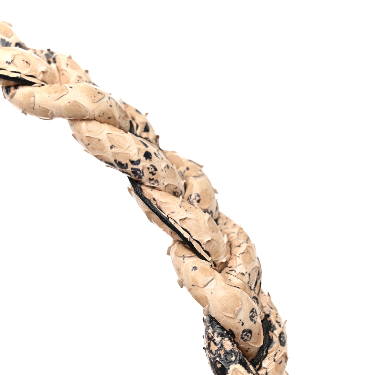 Valentino Garavani Snakeskin Braided Satchel Beige 11 of 11