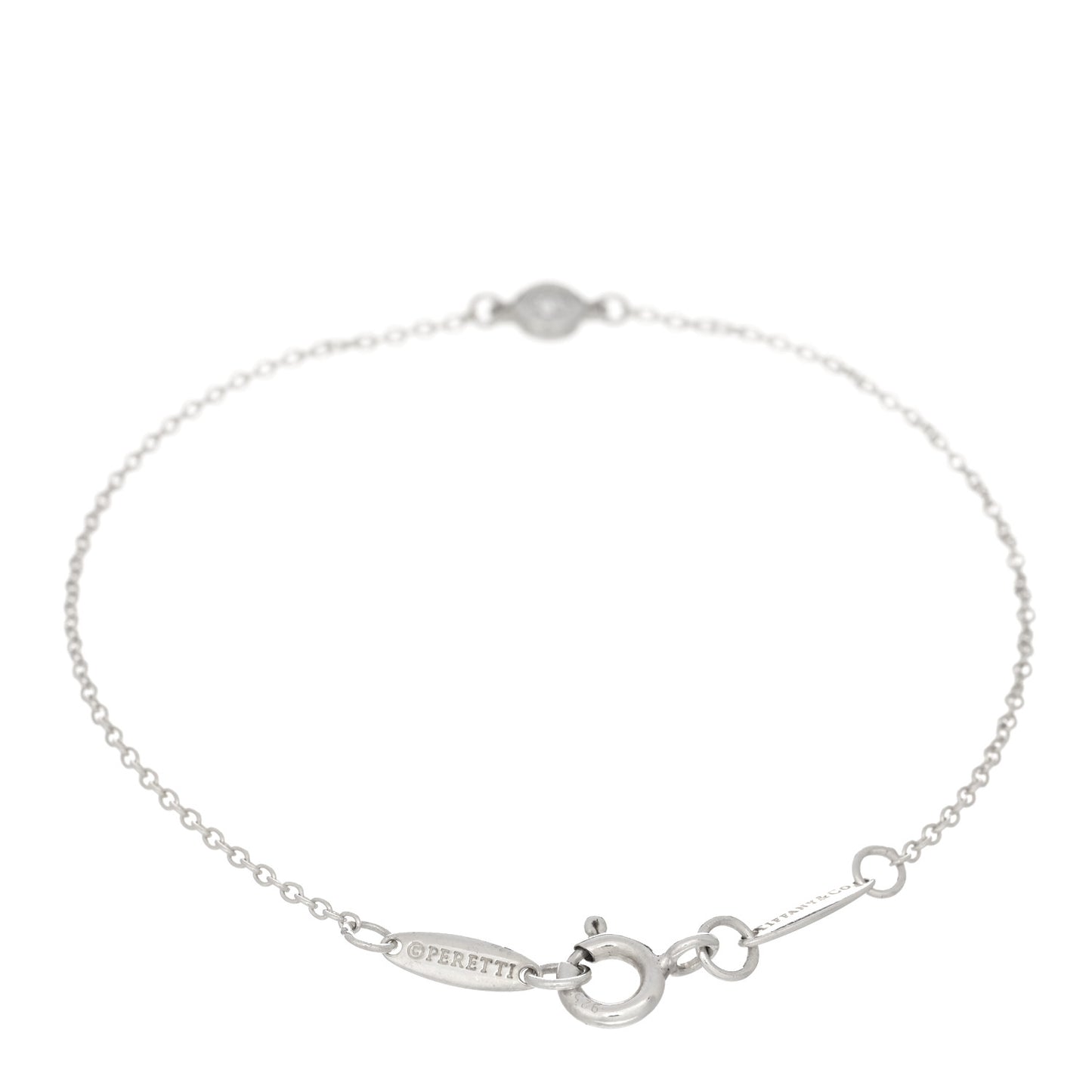 Sterling Silver Diamond .05ct Elsa Peretti Diamonds by the Yard Bracelet