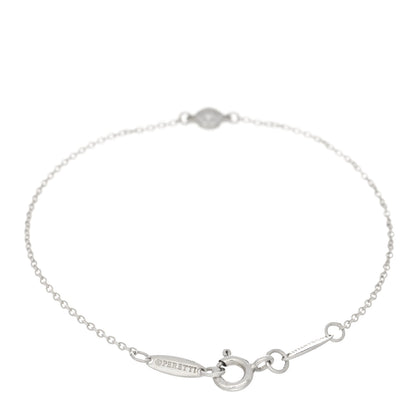 Tiffany Sterling Silver Diamond .05ct Elsa Peretti Diamonds by the Yard Bracelet 2 of 3