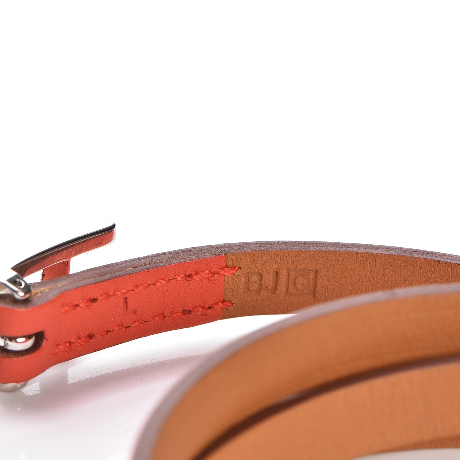 Hermes Swift Hapi 3 MM Triple Tour Wrap Bracelet L Capucine 5 of 7