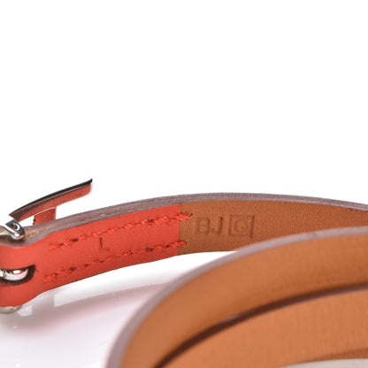 Hermes Swift Hapi 3 MM Triple Tour Wrap Bracelet L Capucine 5 of 7