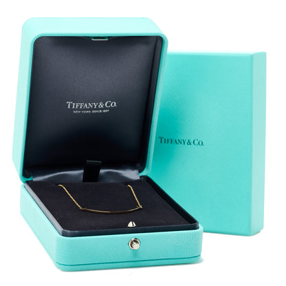 Tiffany 18K Yellow Gold Small T Smile Pendant Necklace 6 of 6