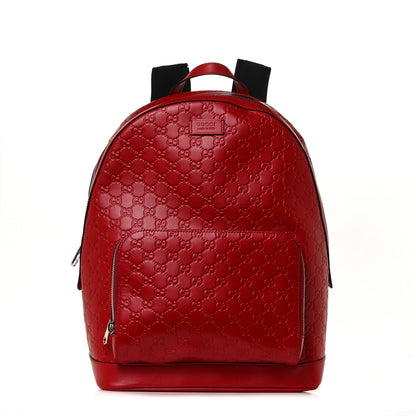 Gucci Guccissima Signature Day Backpack Hibiscus Red 1 of 9