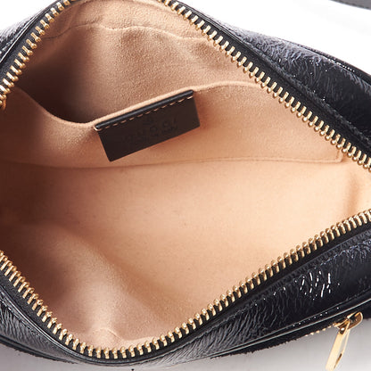 Gucci Suede Patent Web Mini Ophidia Shoulder Bag Black 7 of 9