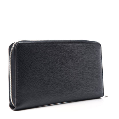 Celine Calfskin Large Zip Around Multifunction Wallet Black Citron 3 of 9