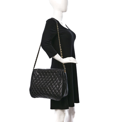 Chanel Aged Calfskin Quilted Messenger Bag Black 2 of 13