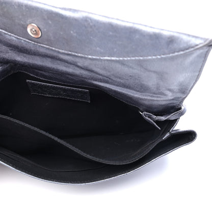 Balenciaga Agneau Classic Hardware Envelope Clutch Gris Hematite 4 of 4