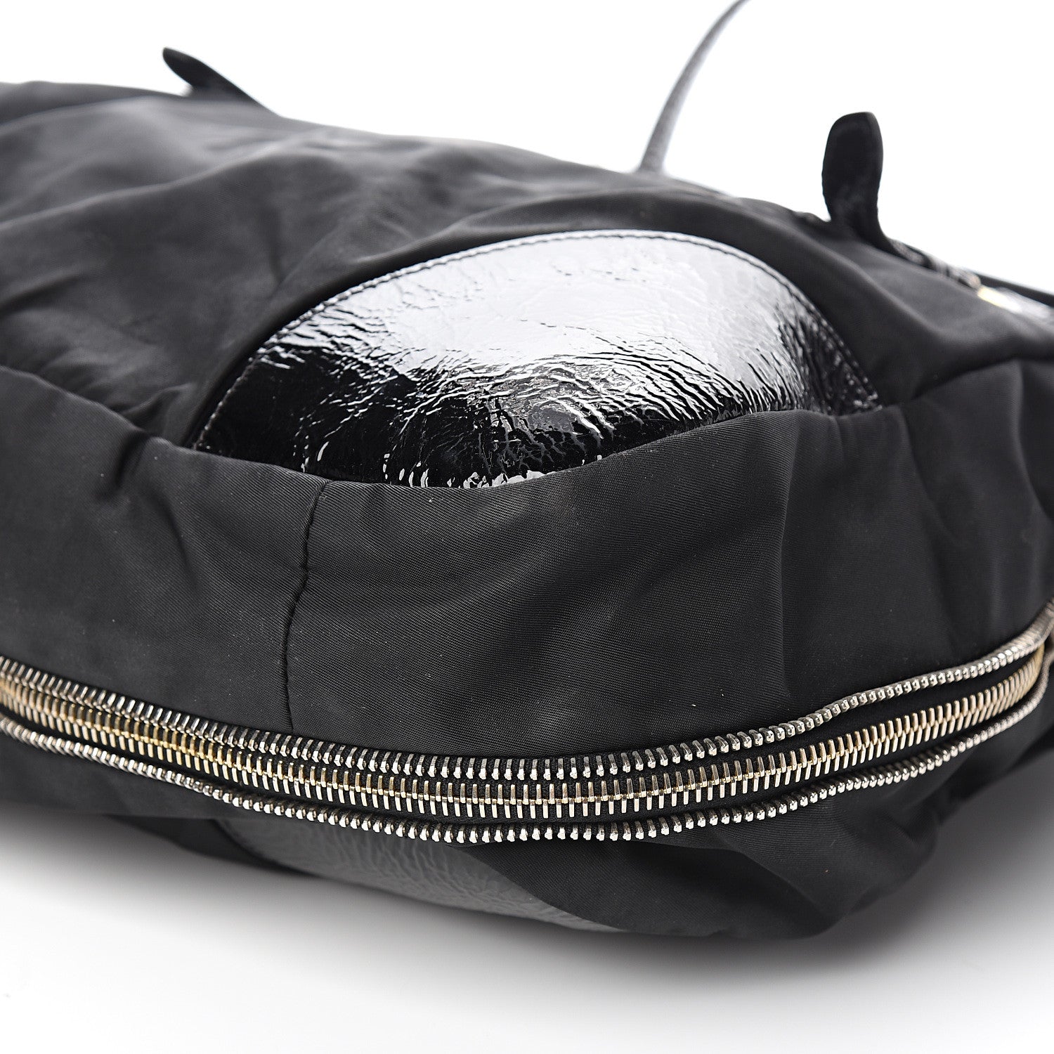 Prada Tessuto Nylon Vernice Tote Black 8 of 10