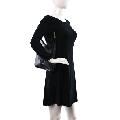 Saint Laurent Patent Calfskin Sadie Shoulder Bag Black 2 of 8