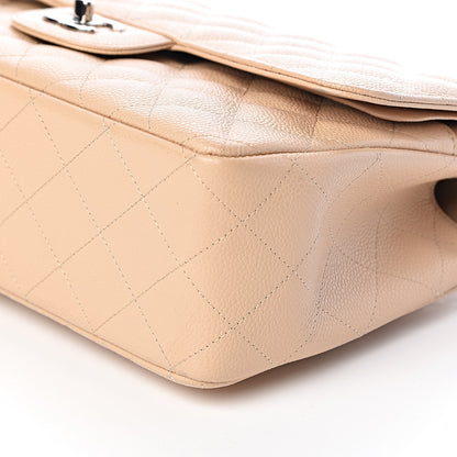 Chanel Caviar Quilted Jumbo Double Flap Beige Clair 9 of 10