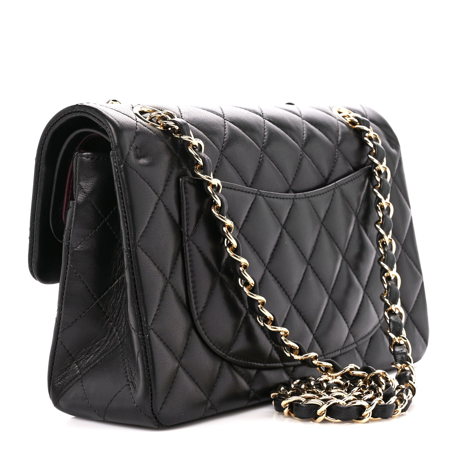 Chanel Lambskin Quilted Small Double Flap Black 3 of 12