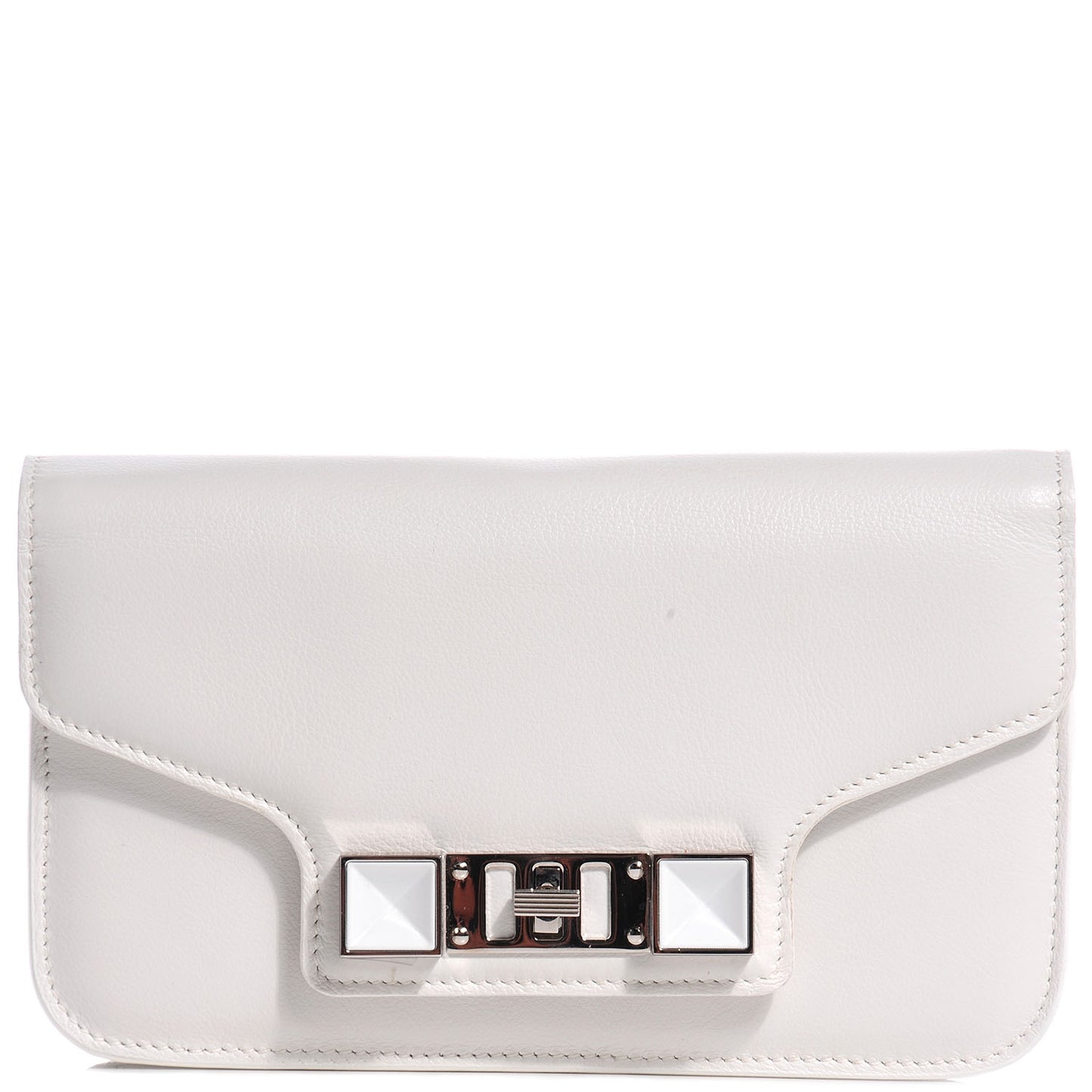 Leather PS11 Chain Wallet White