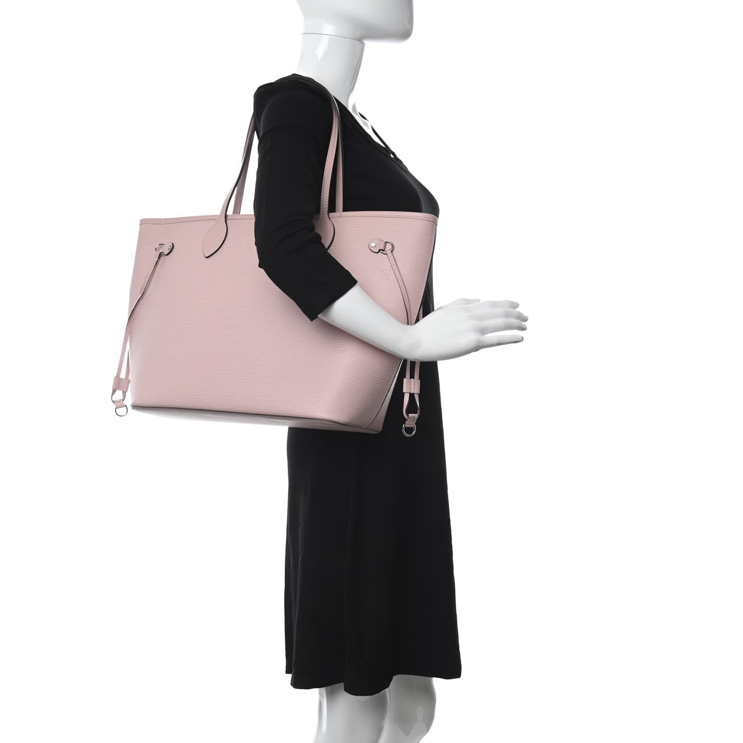 Louis Vuitton Epi Neverfull MM Rose Ballerine 2 of 12