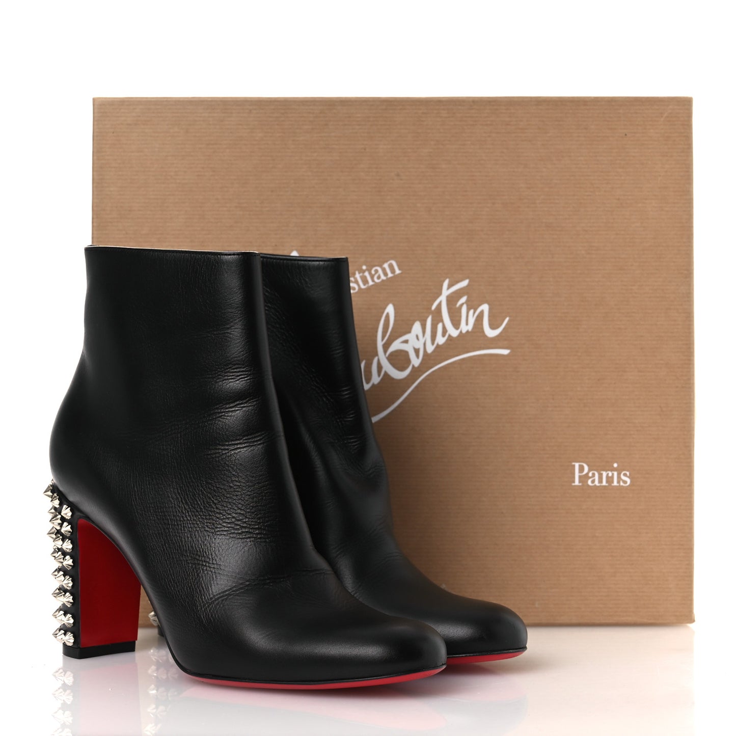 Smooth Calfskin Suzi Folk 85 Ankle Boots 38 Black