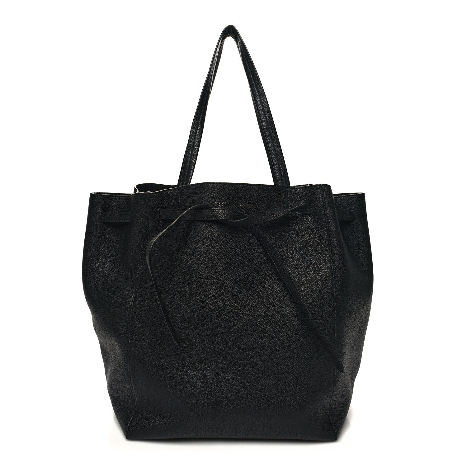 Celine Soft Grained Calfskin Medium Belt Cabas Phantom Black 1 of 13