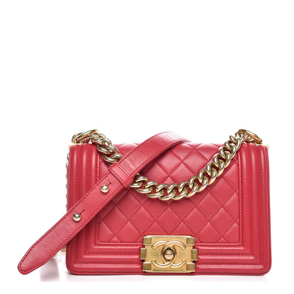 Chanel Lambskin Quilted Small Boy Flap Red 1 of 10