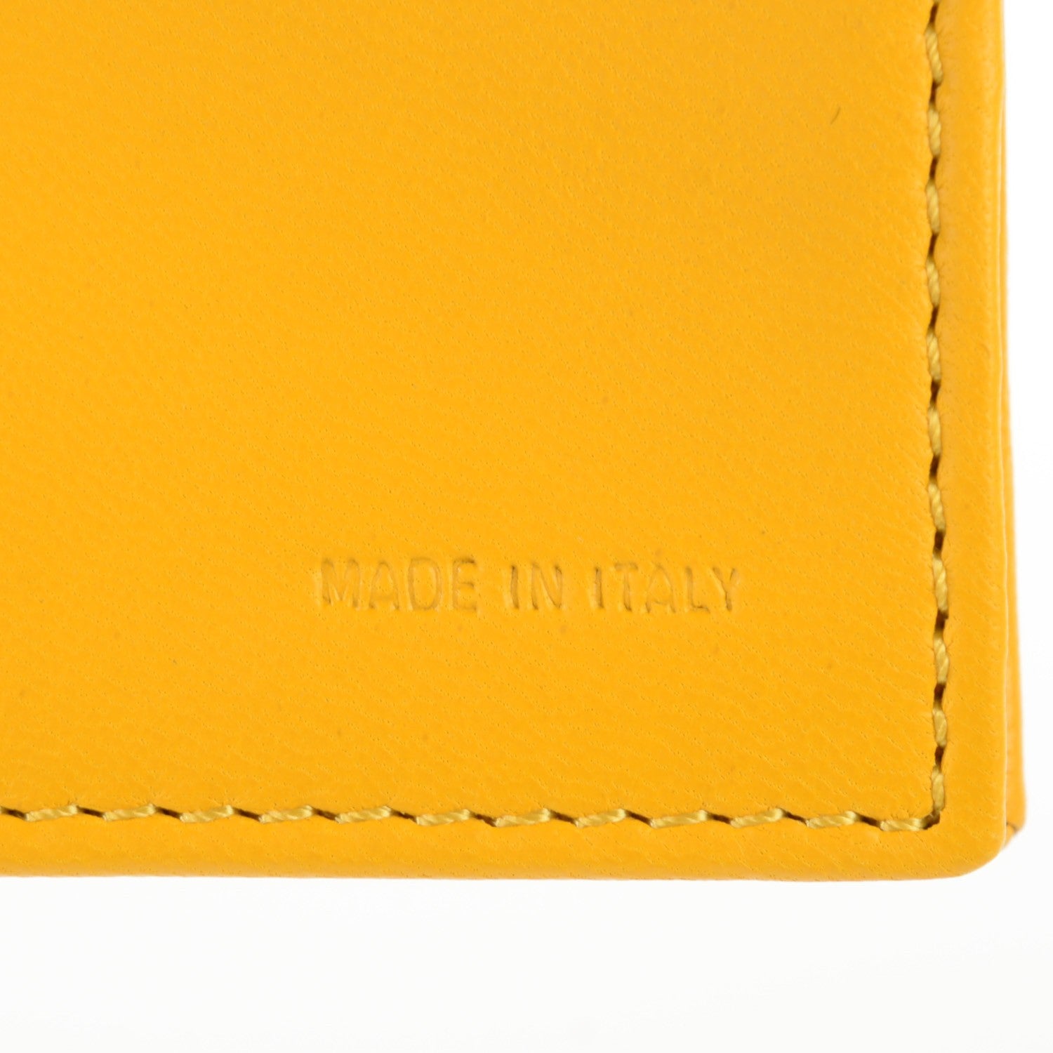 Fendi Nappa Logo Embossed Long Wallet On Chain Lemon Giallo 7 of 8