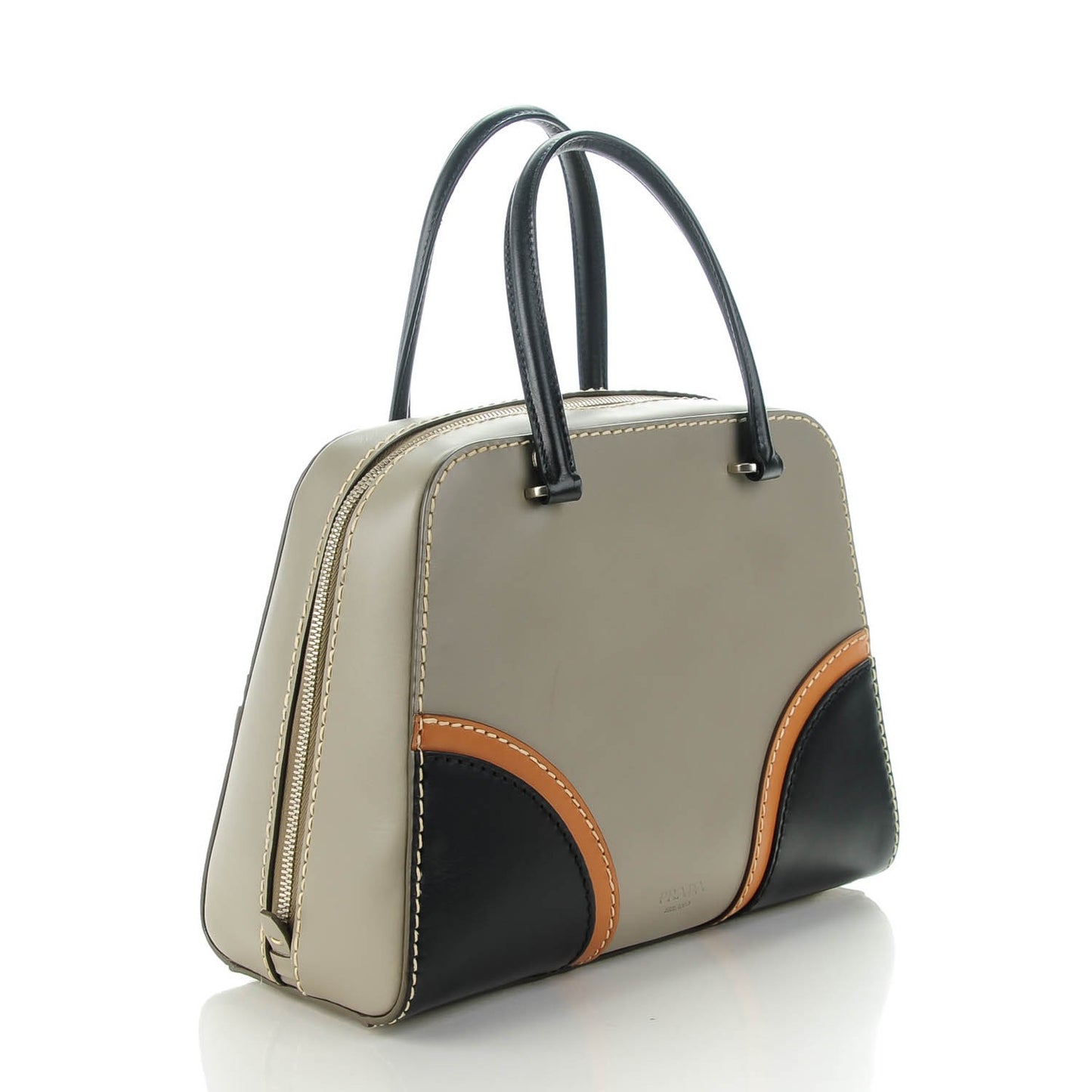 Vachetta Tri-Color Satchel Argilla Black